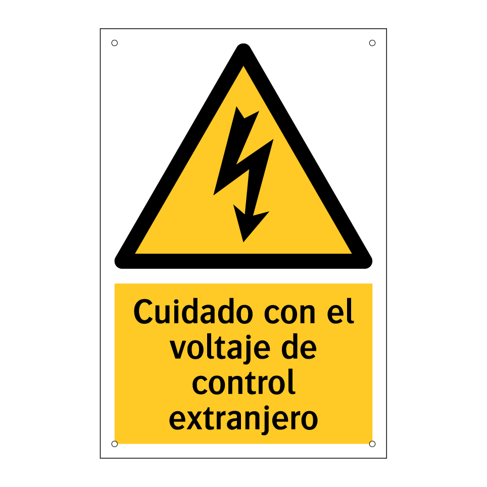 Cuidado con el voltaje de control extranjero