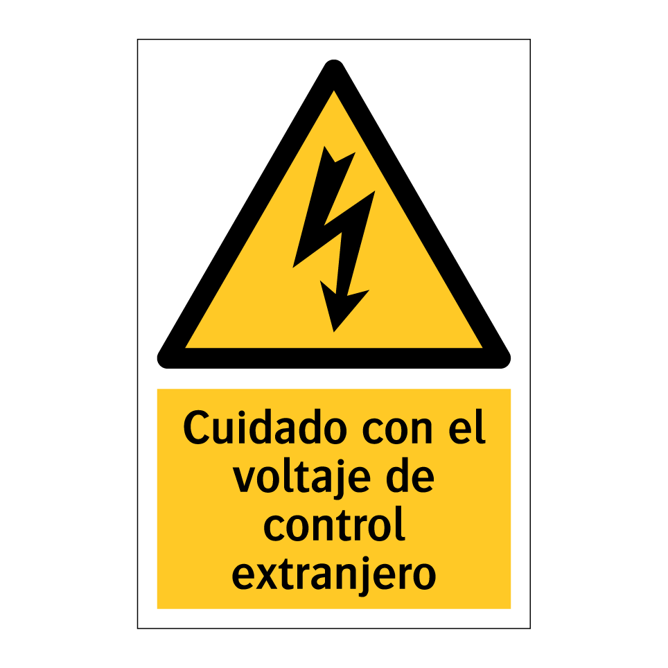 Cuidado con el voltaje de control extranjero