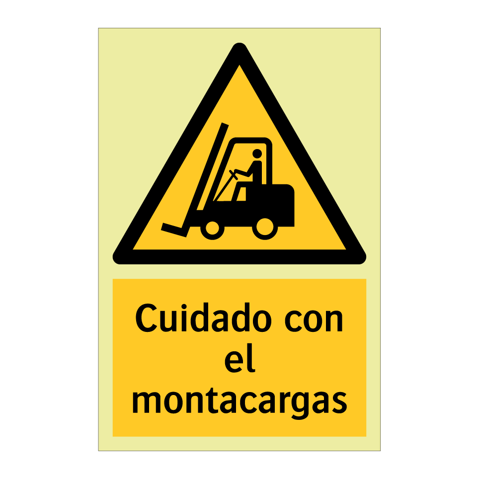 Cuidado con el montacargas
