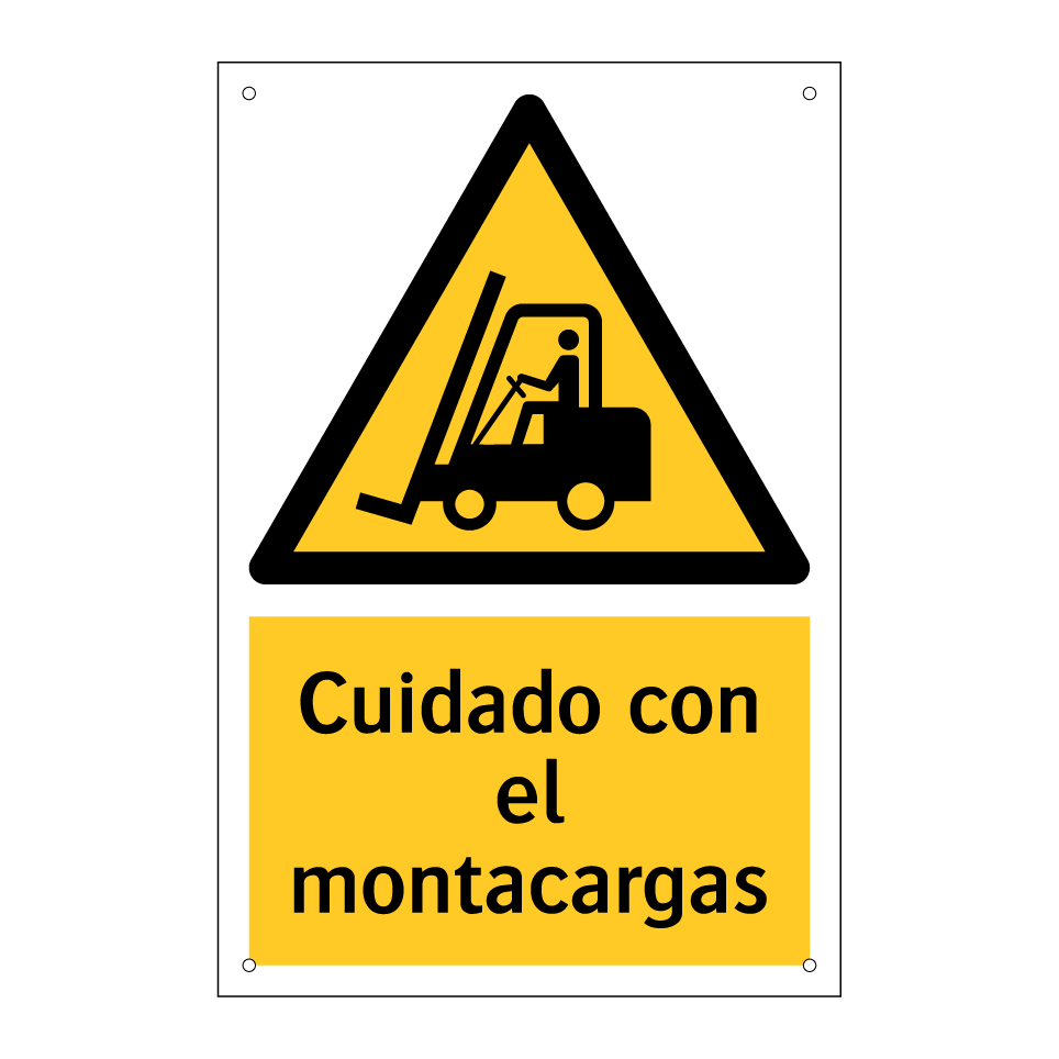Cuidado con el montacargas