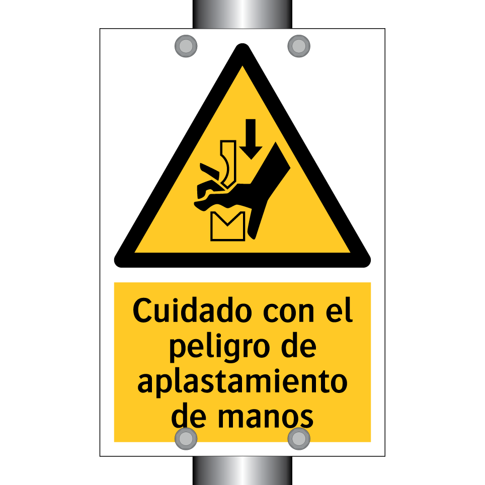 Cuidado con el peligro de aplastamiento de manos