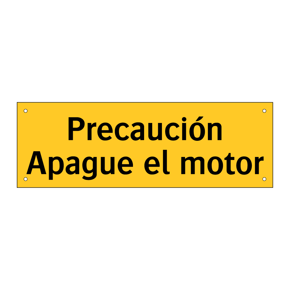 Precaución Apague el motor