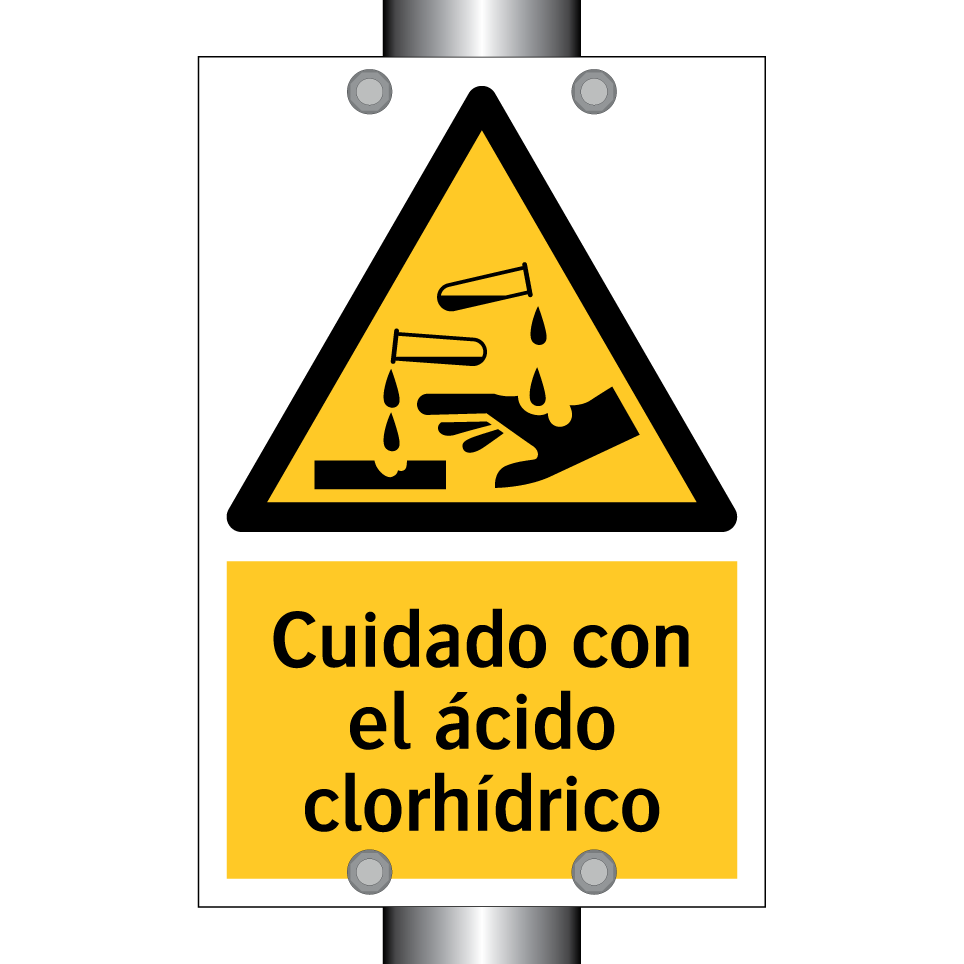Cuidado con el ácido clorhídrico