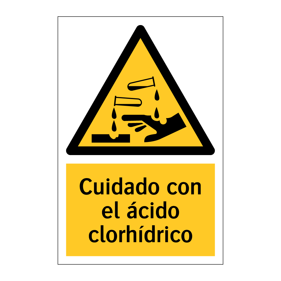 Cuidado con el ácido clorhídrico