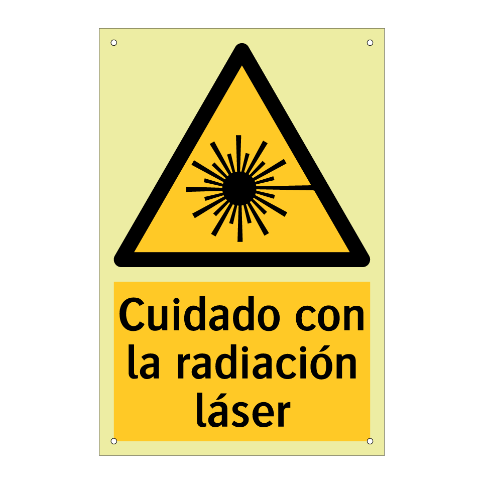 Cuidado con la radiación láser