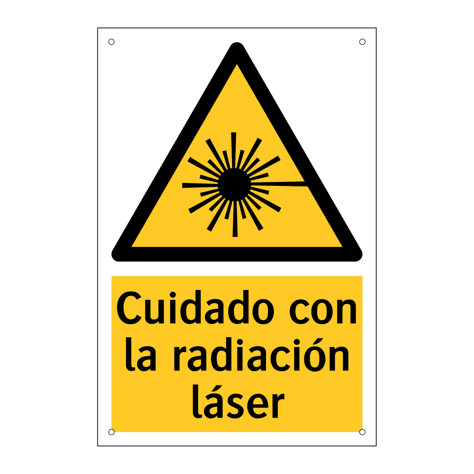 Cuidado con la radiación láser
