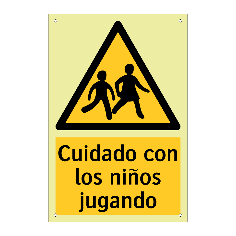 Cuidado con los niños jugando