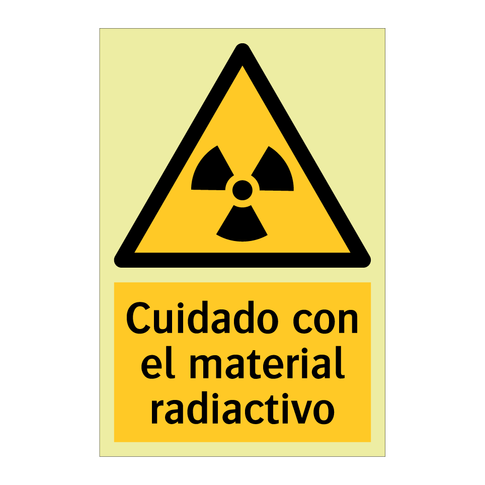 Cuidado con el material radiactivo