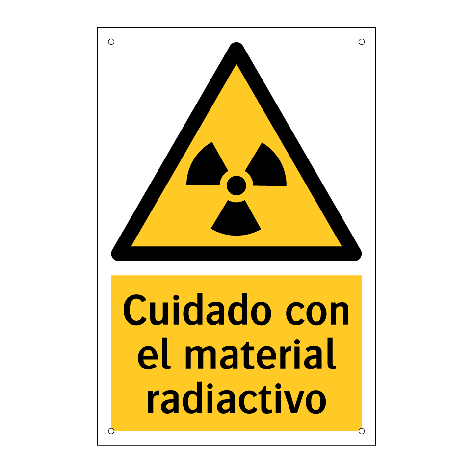 Cuidado con el material radiactivo