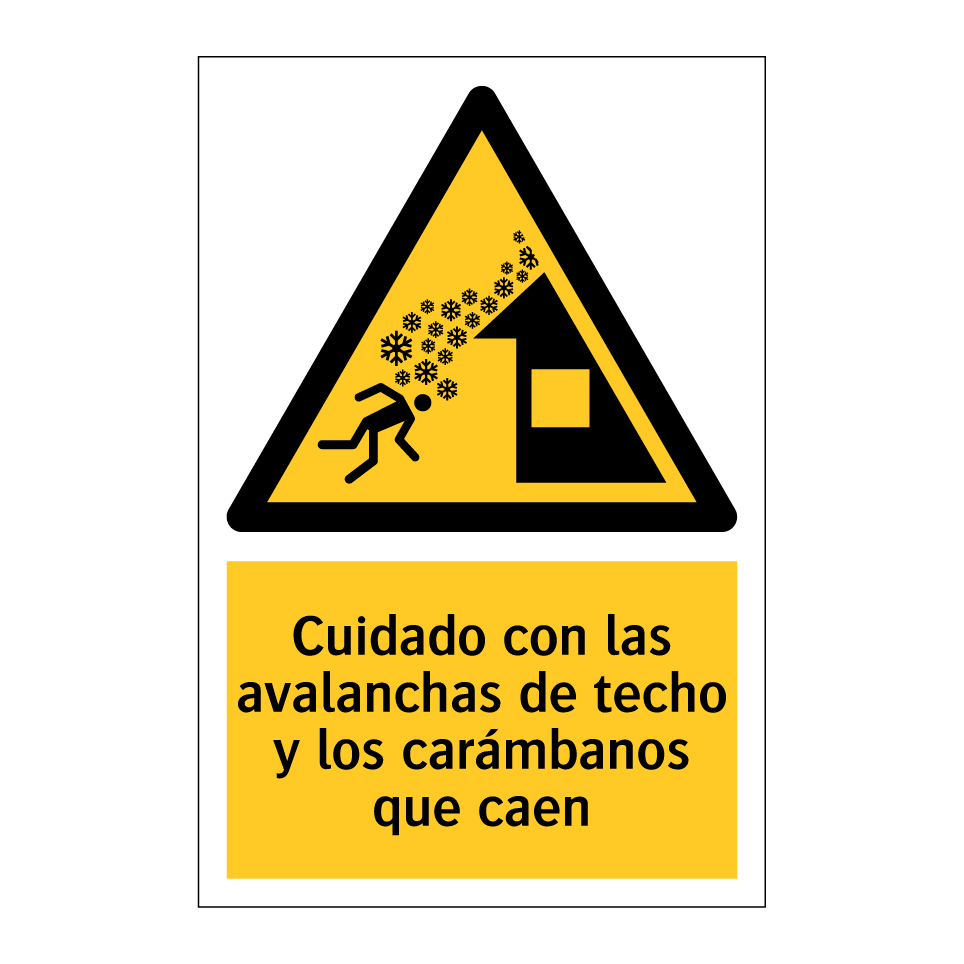 Cuidado con las avalanchas de techo y los carámbanos que caen