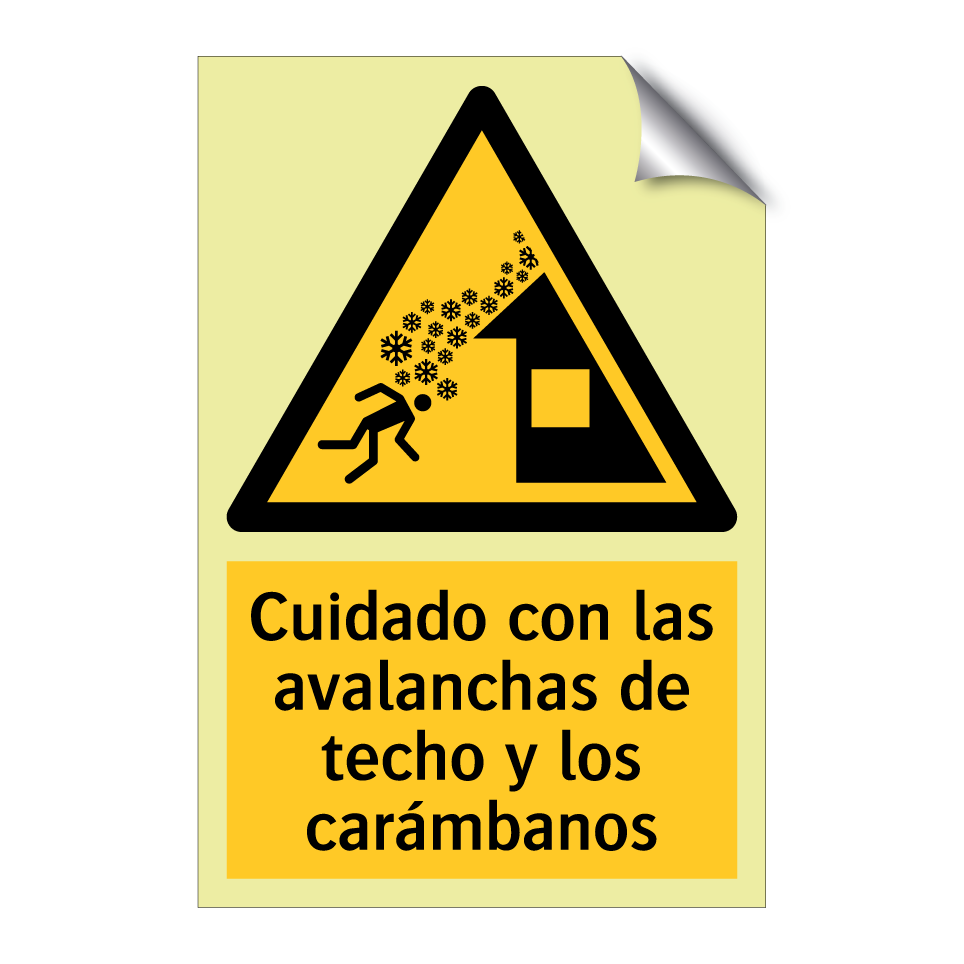 Cuidado con las avalanchas de techo y los carámbanos
