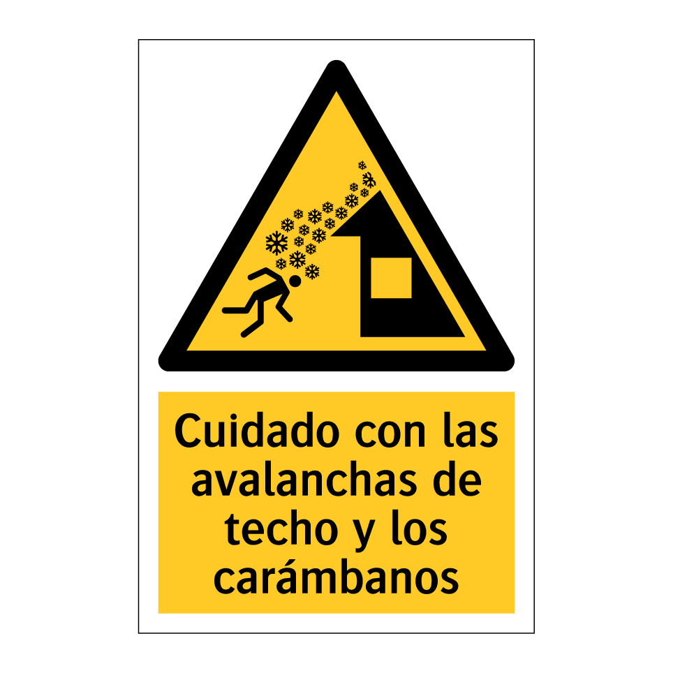 Cuidado con las avalanchas de techo y los carámbanos