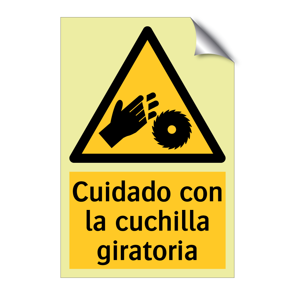 Cuidado con la cuchilla giratoria