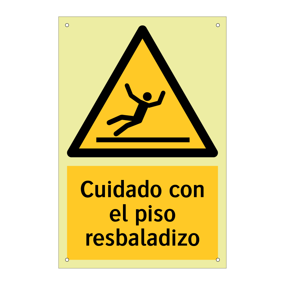 Cuidado con el piso resbaladizo