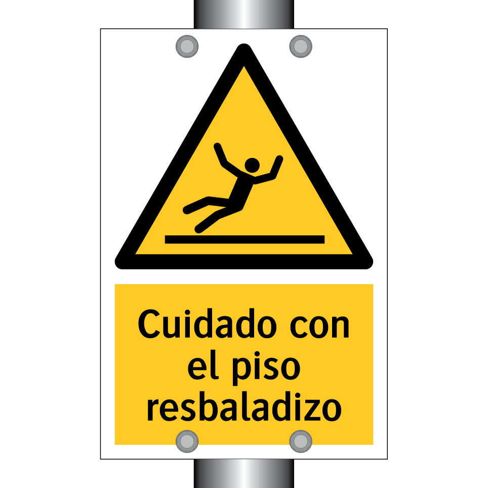 Cuidado con el piso resbaladizo