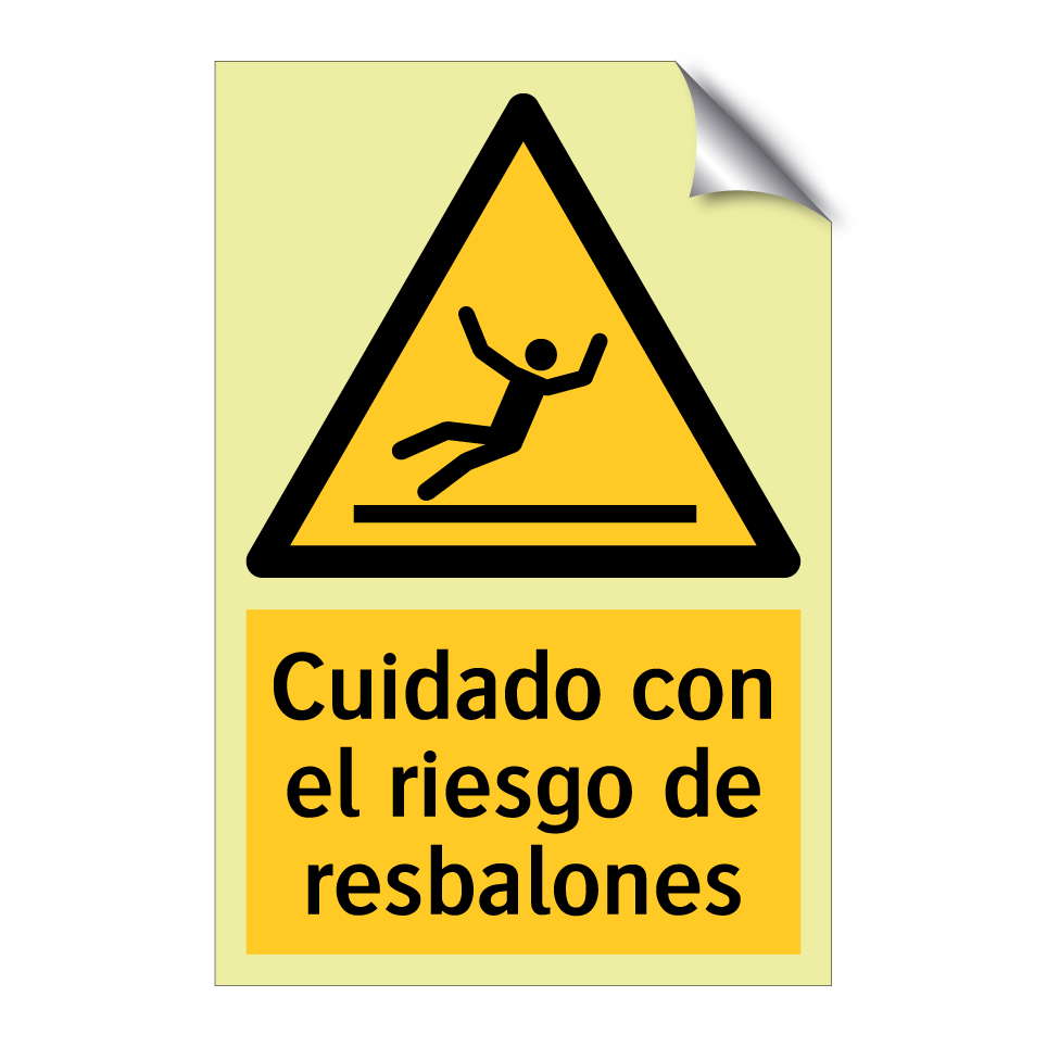 Cuidado con el riesgo de resbalones