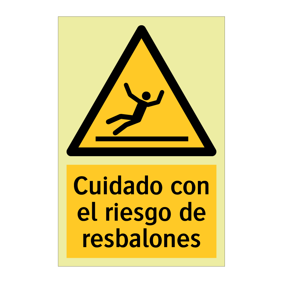 Cuidado con el riesgo de resbalones