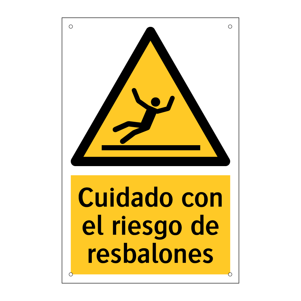 Cuidado con el riesgo de resbalones