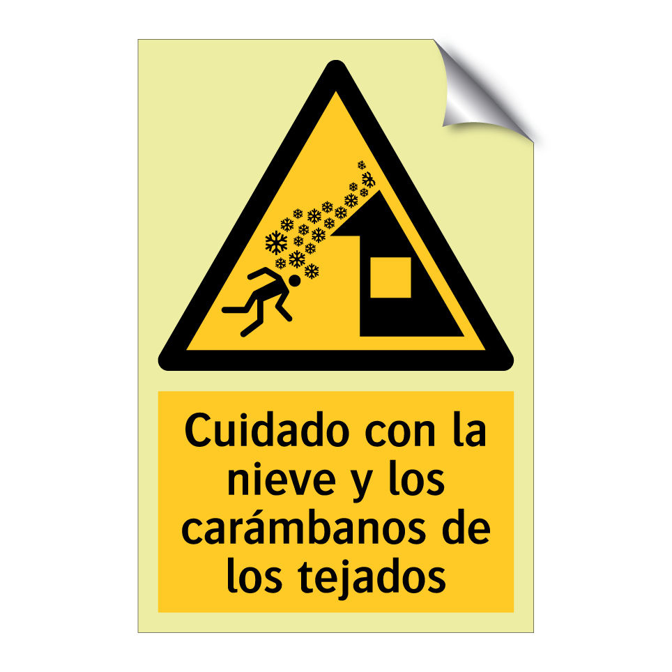 Cuidado con la nieve y los carámbanos de los tejados