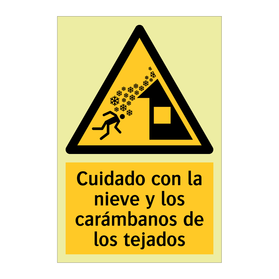 Cuidado con la nieve y los carámbanos de los tejados