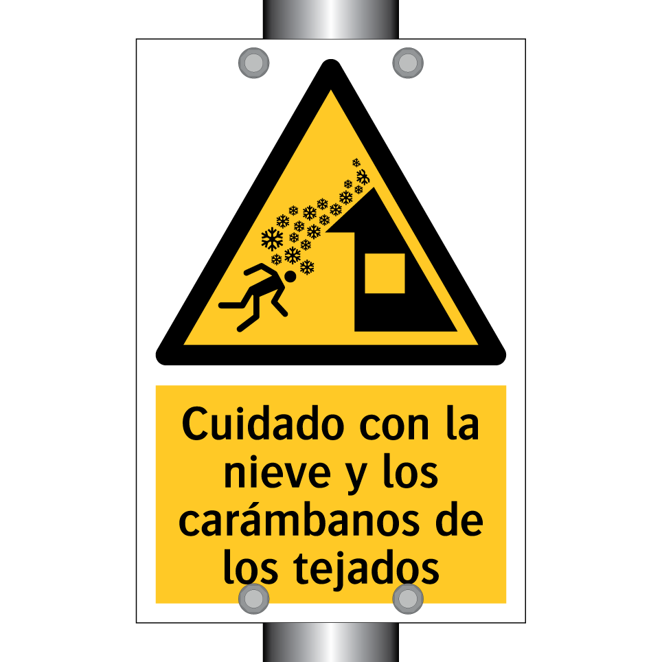 Cuidado con la nieve y los carámbanos de los tejados