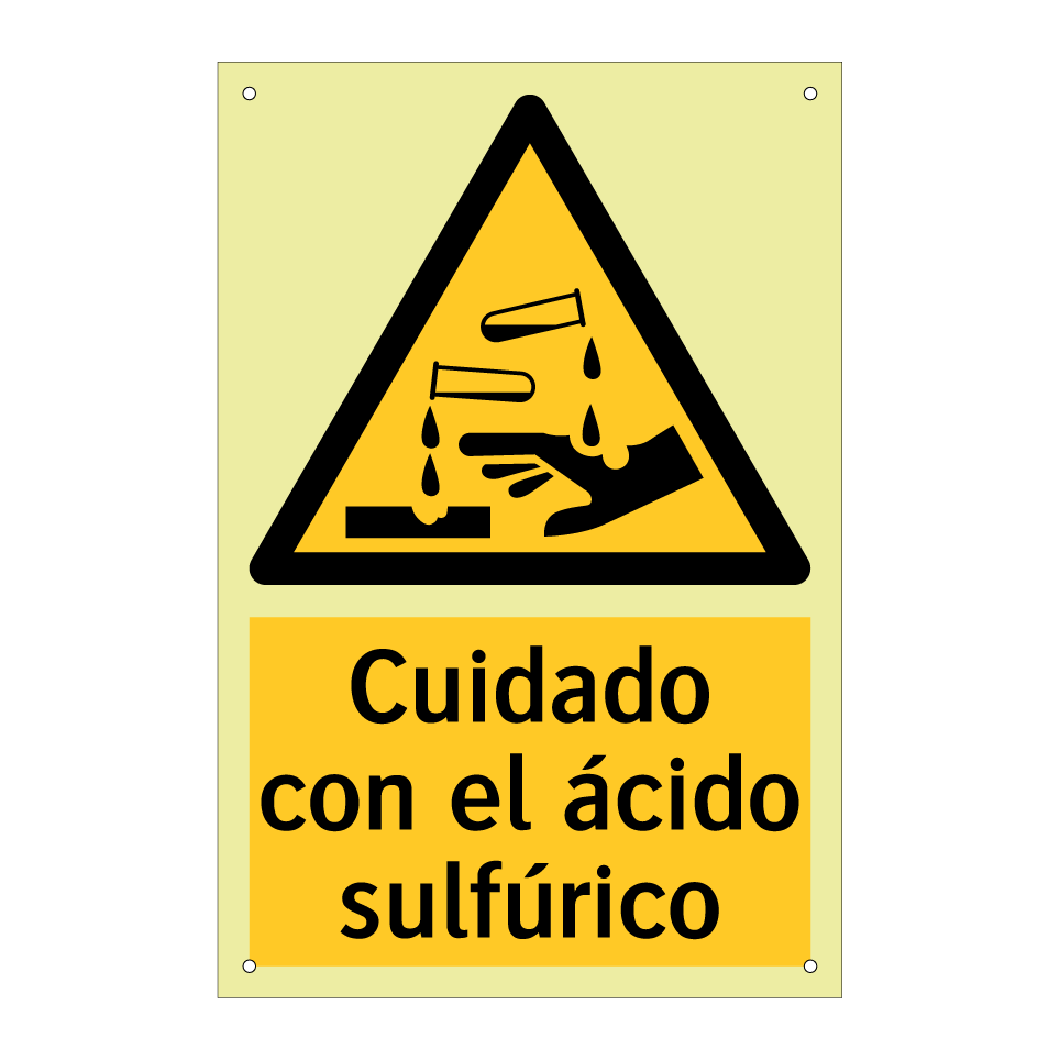 Cuidado con el ácido sulfúrico