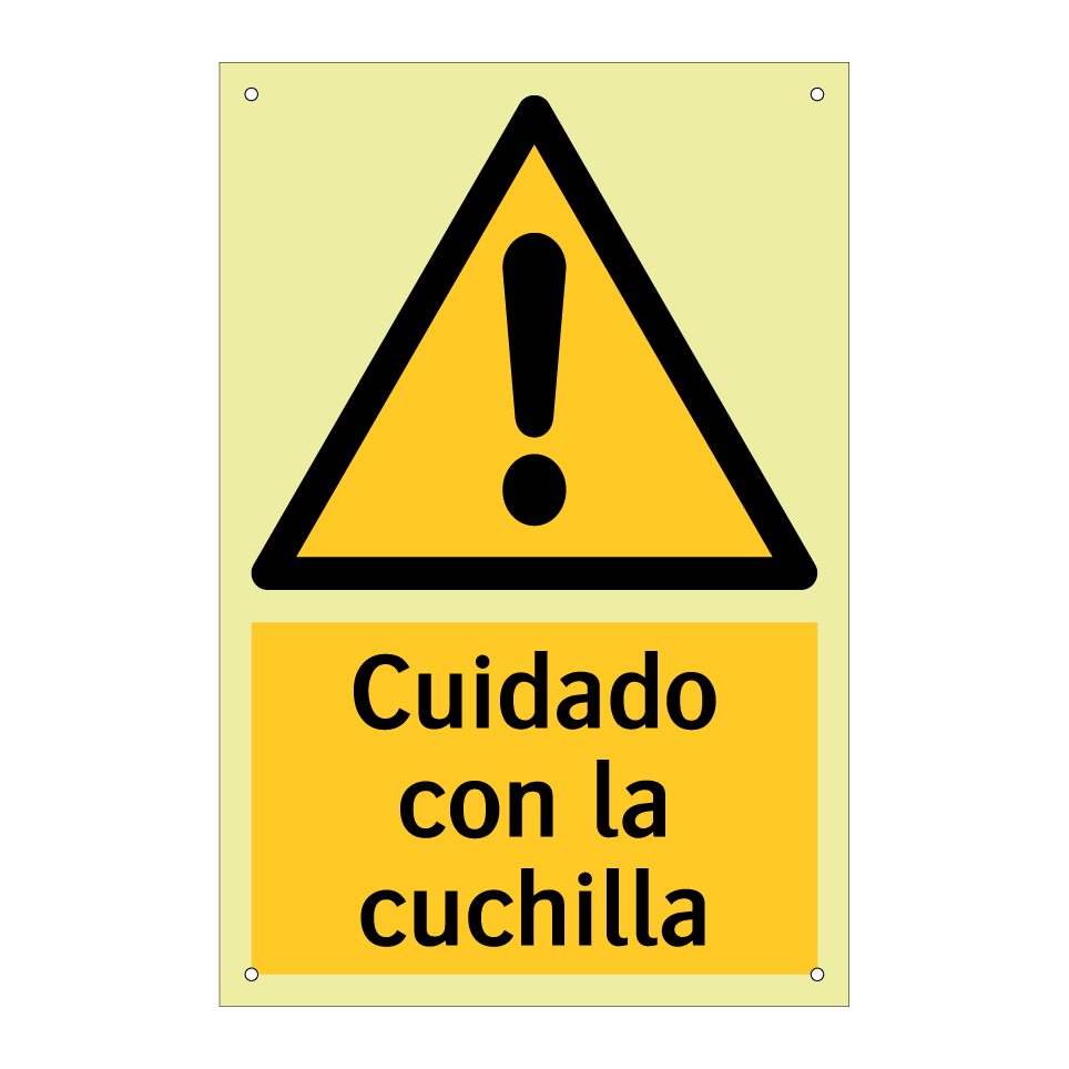 Cuidado con la cuchilla