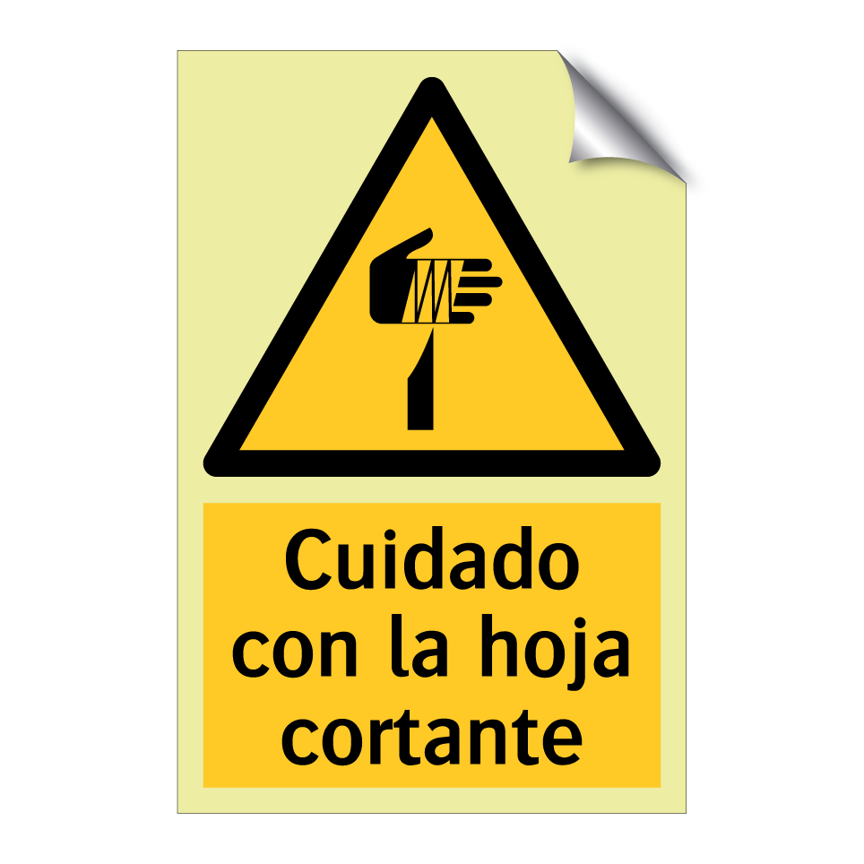 Cuidado con la hoja cortante