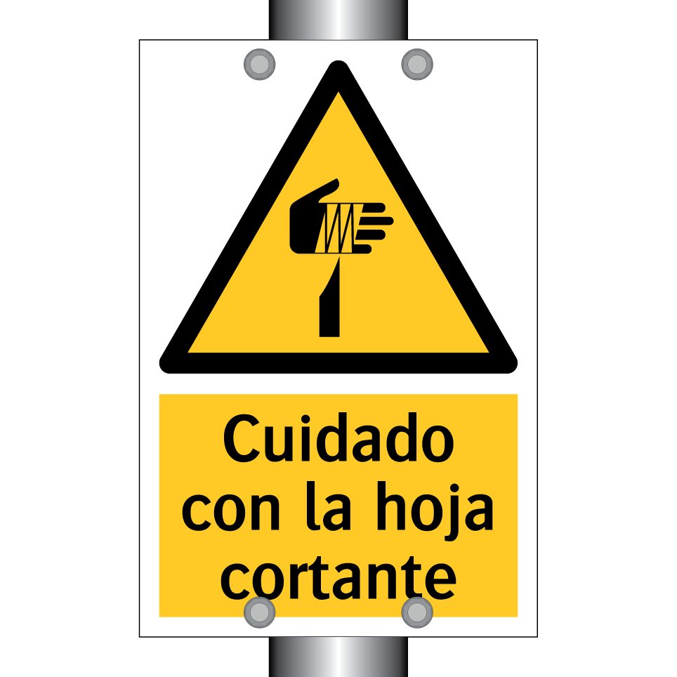 Cuidado con la hoja cortante