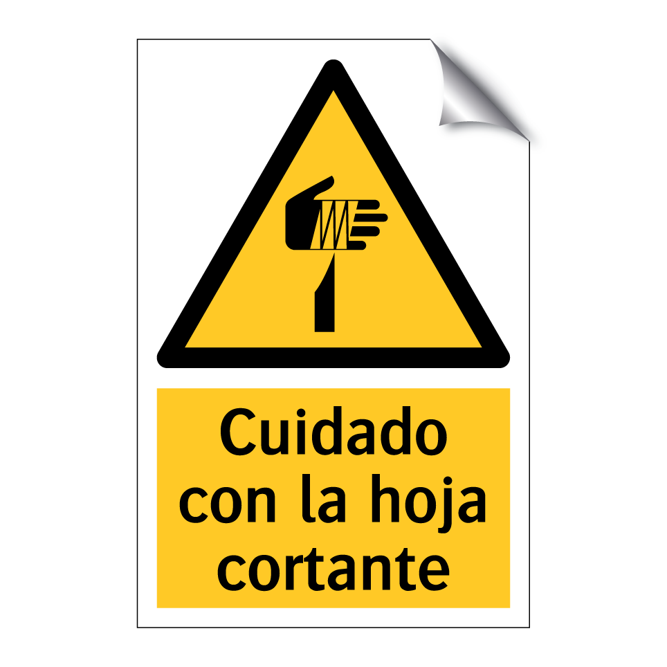 Cuidado con la hoja cortante