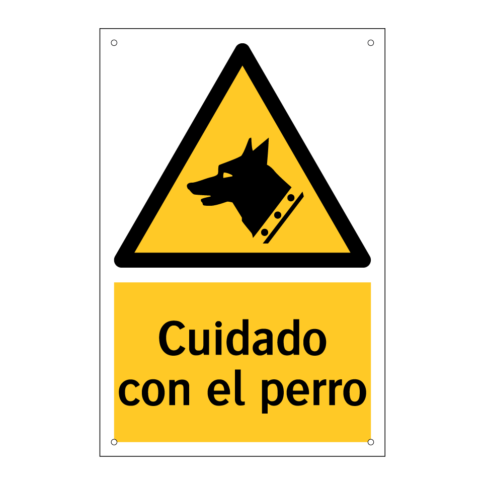 Cuidado con el perro