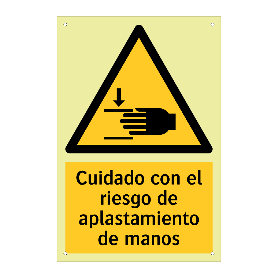 Cuidado con el riesgo de aplastamiento de manos