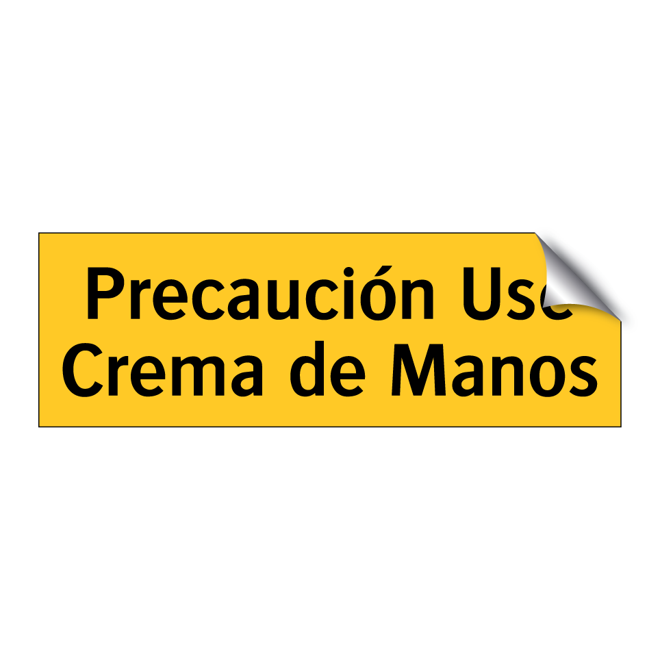 Precaución Use Crema de Manos