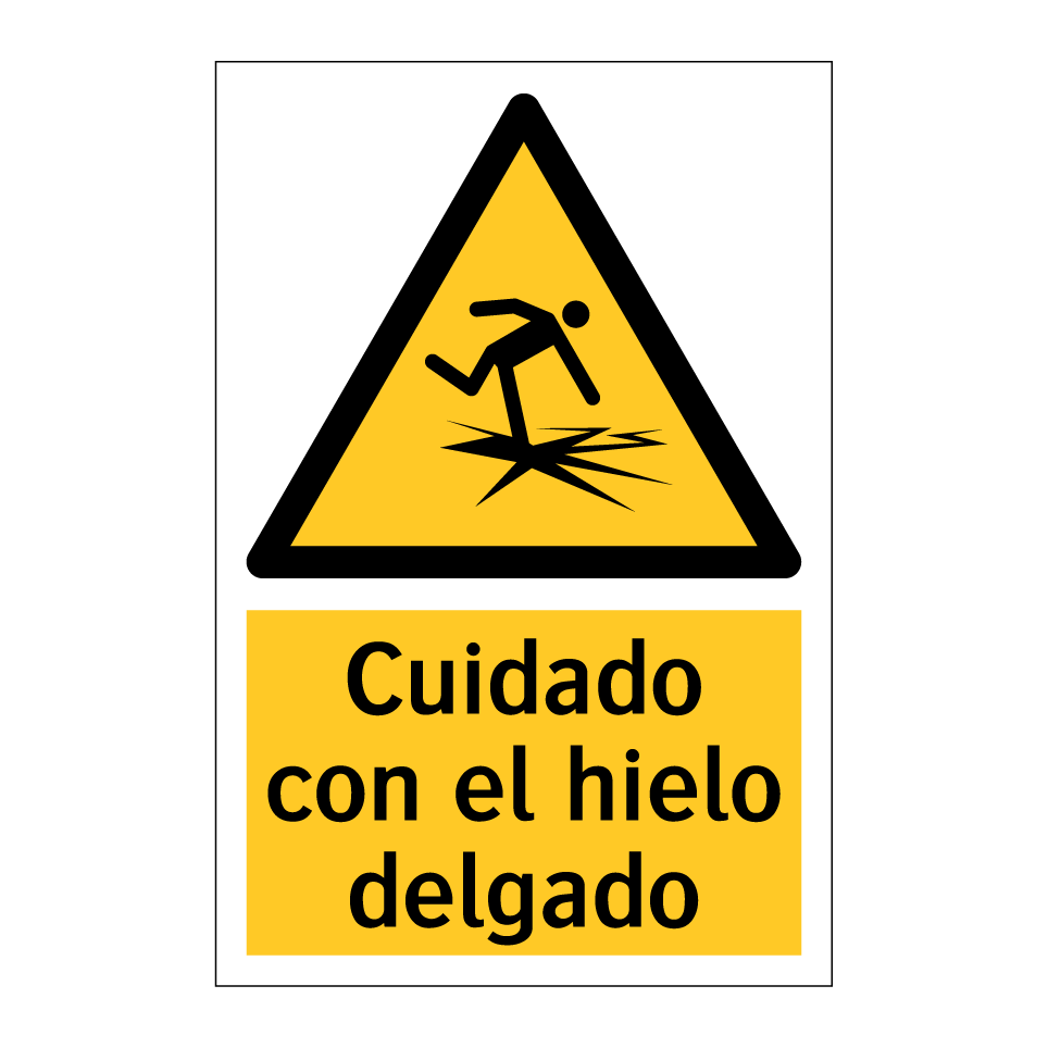 Cuidado con el hielo delgado