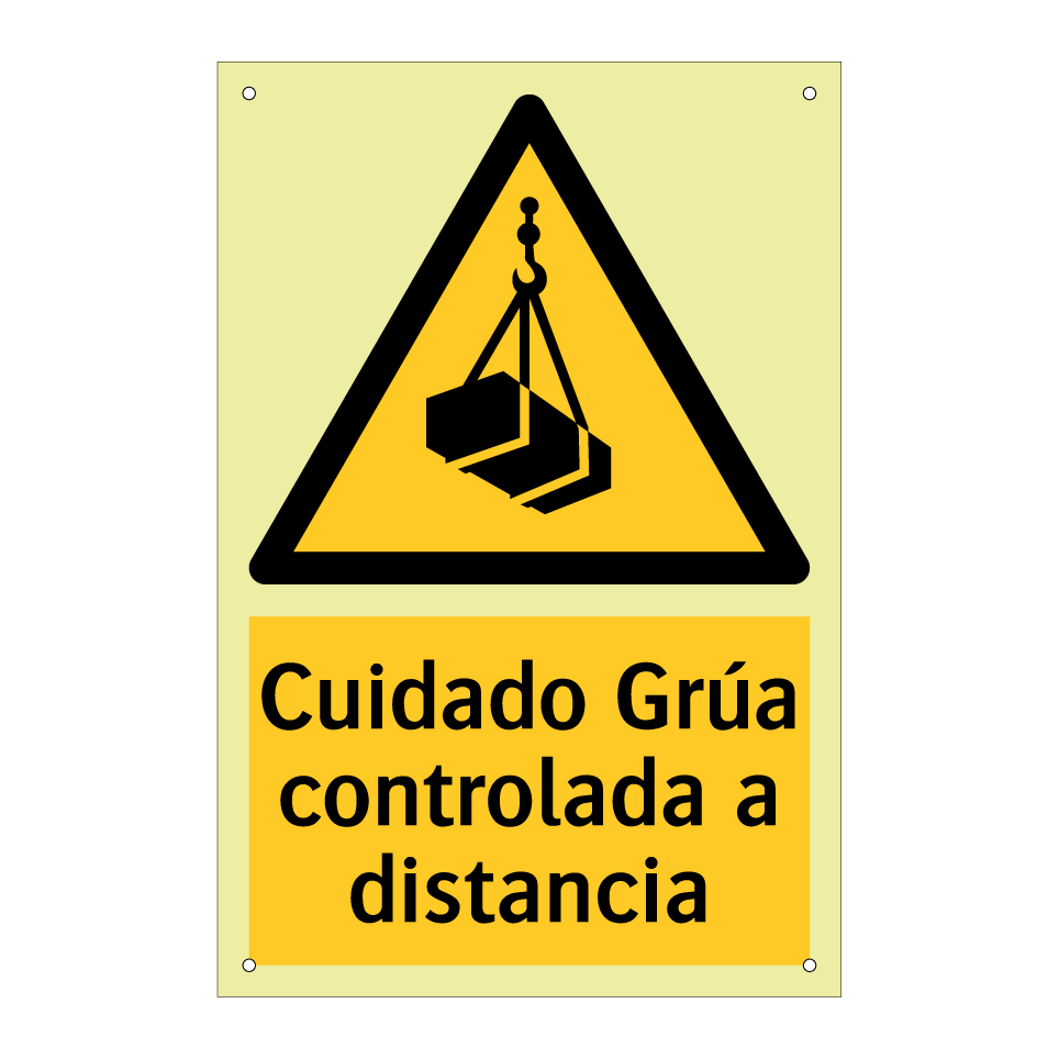 Cuidado Grúa controlada a distancia
