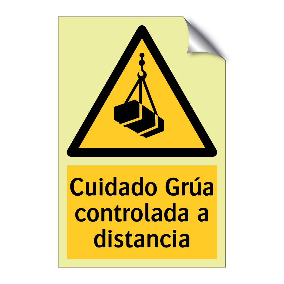 Cuidado Grúa controlada a distancia