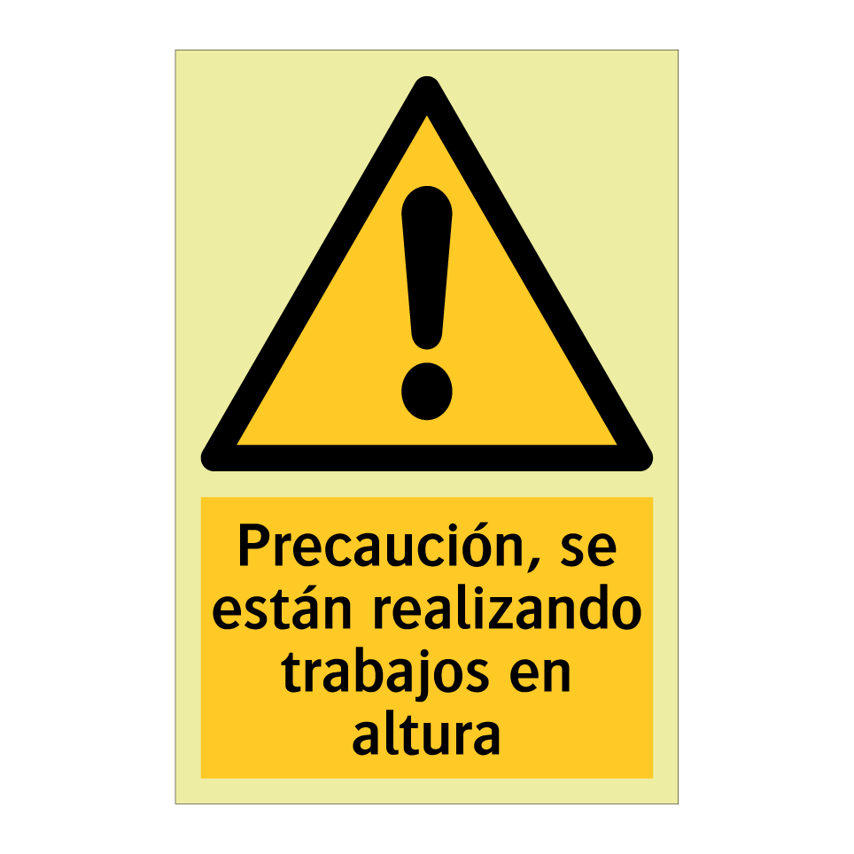 Precaución, se están realizando trabajos en altura