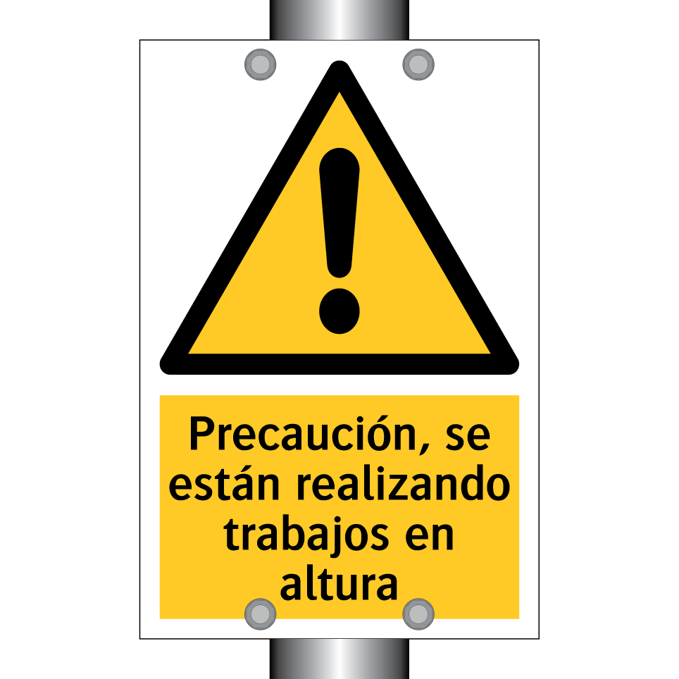Precaución, se están realizando trabajos en altura