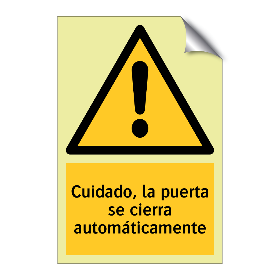 Cuidado, la puerta se cierra automáticamente
