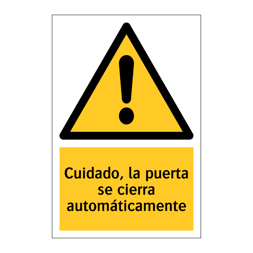 Cuidado, la puerta se cierra automáticamente