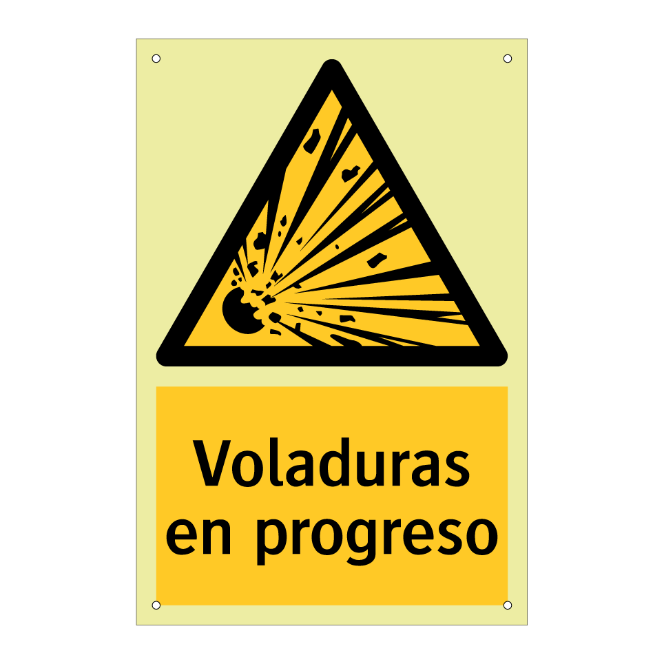 Voladuras en progreso