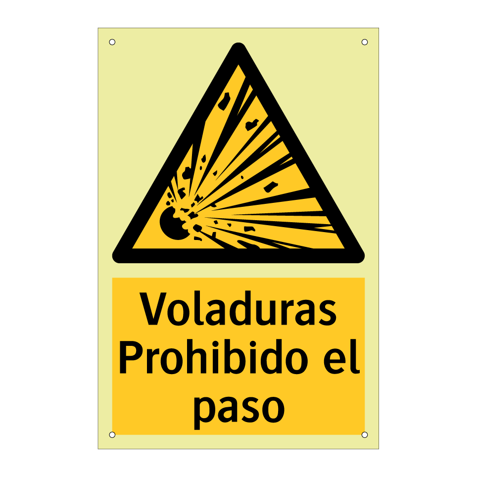 Voladuras Prohibido el paso
