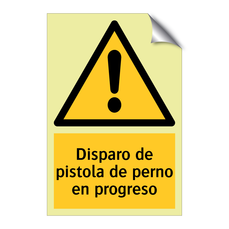 Disparo de pistola de perno en progreso