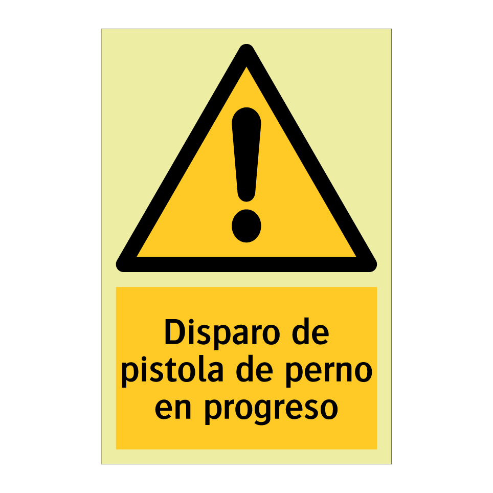 Disparo de pistola de perno en progreso