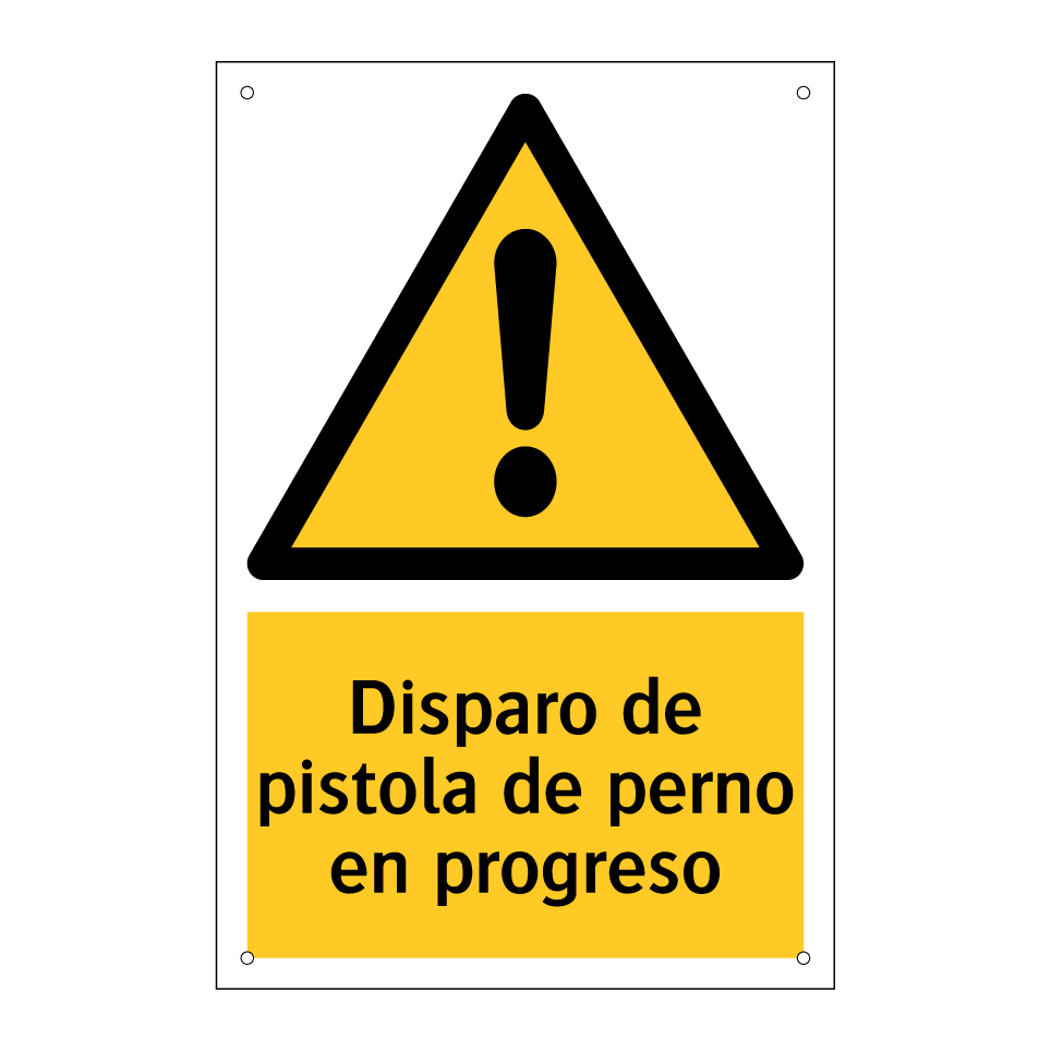 Disparo de pistola de perno en progreso
