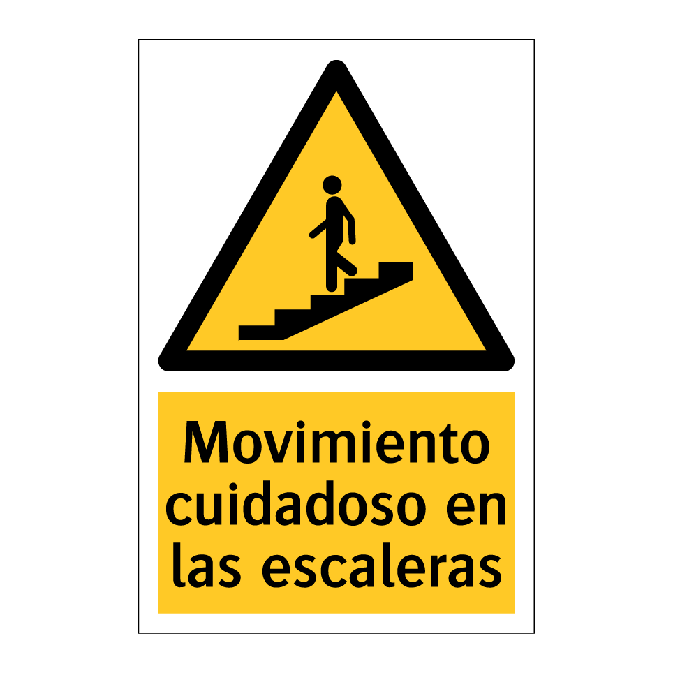 Movimiento cuidadoso en las escaleras