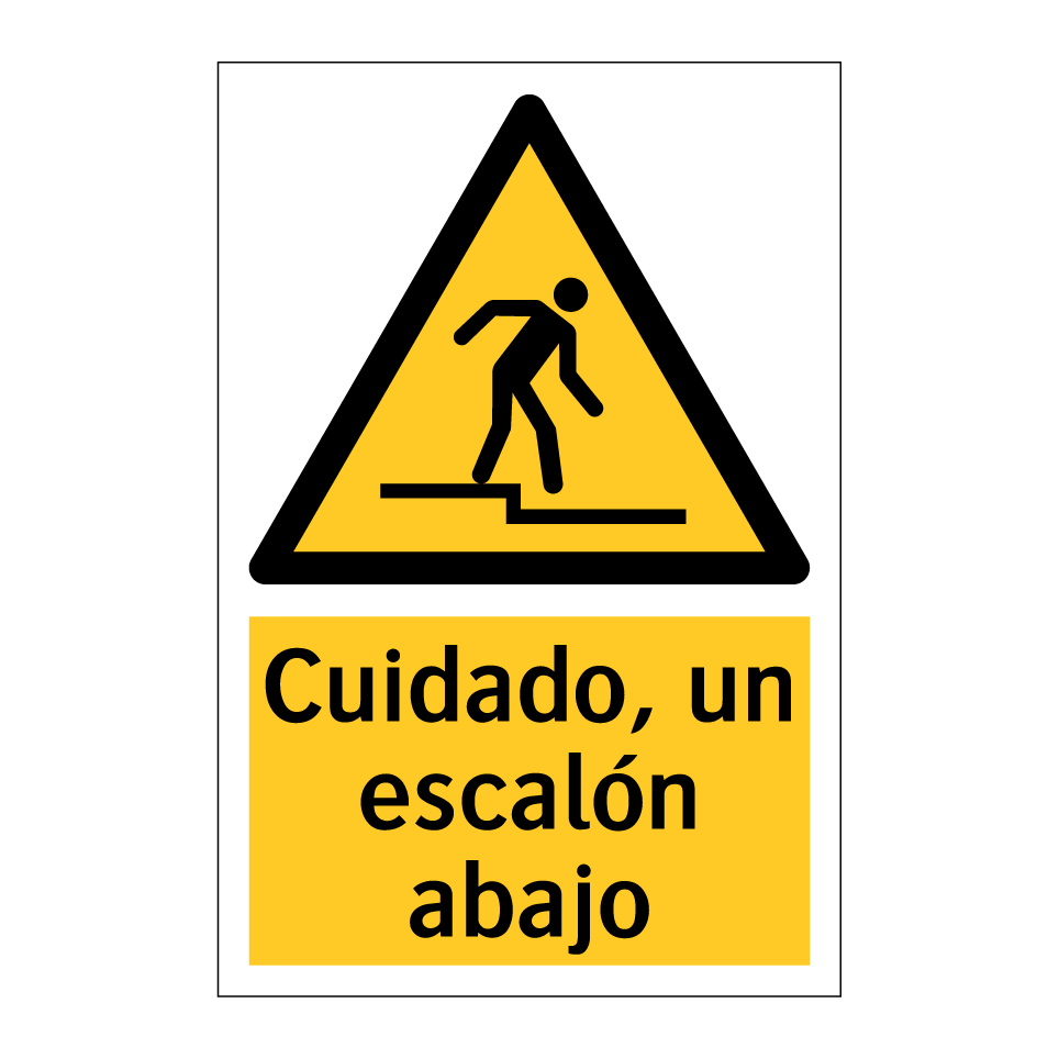 Cuidado, un escalón abajo