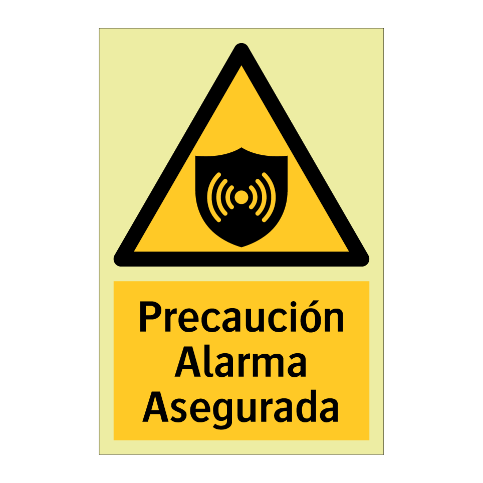 Precaución Alarma Asegurada