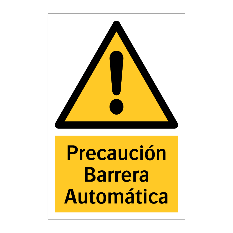 Precaución Barrera Automática