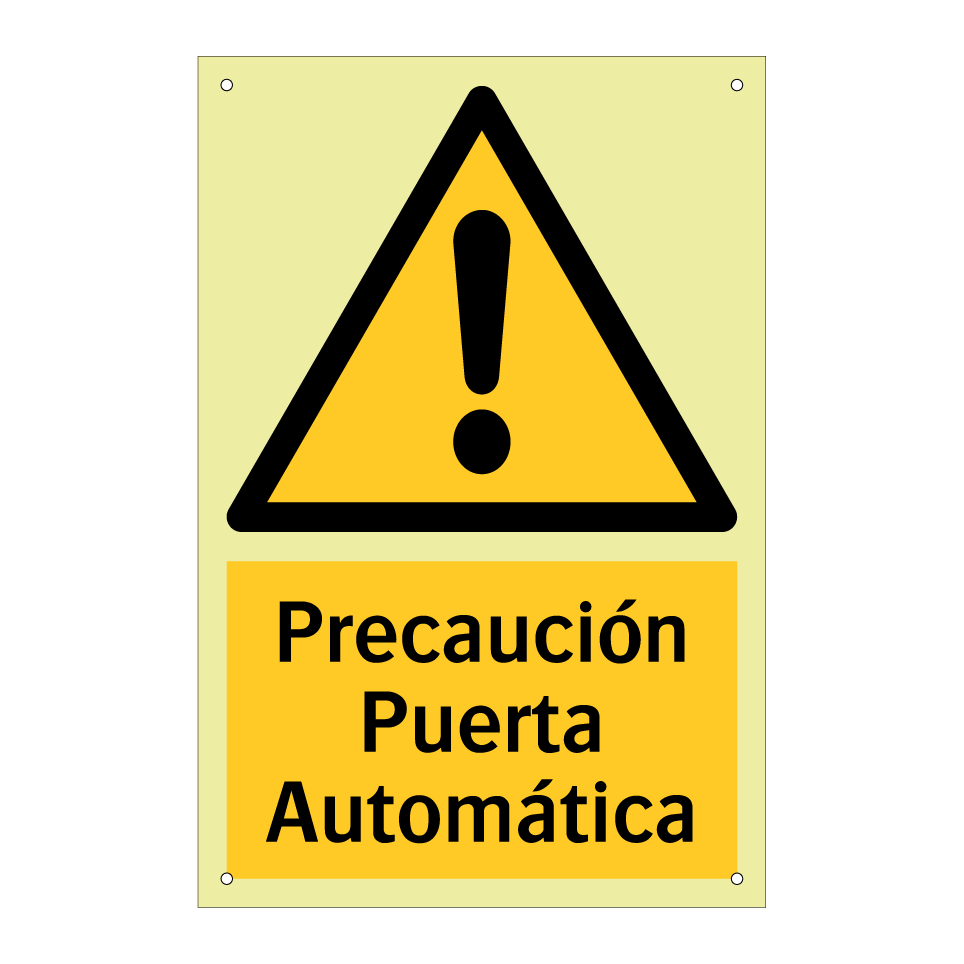 Precaución Puerta Automática